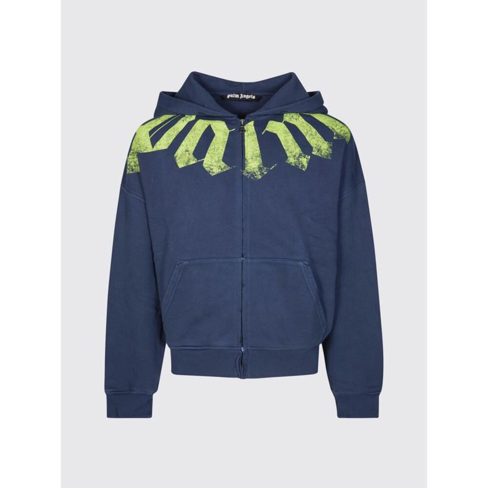 Palm Angels Sweatshirt Men Blue - Picture 2 of 3